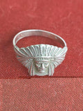 Sterling Silver Indian Head Ring Size 7