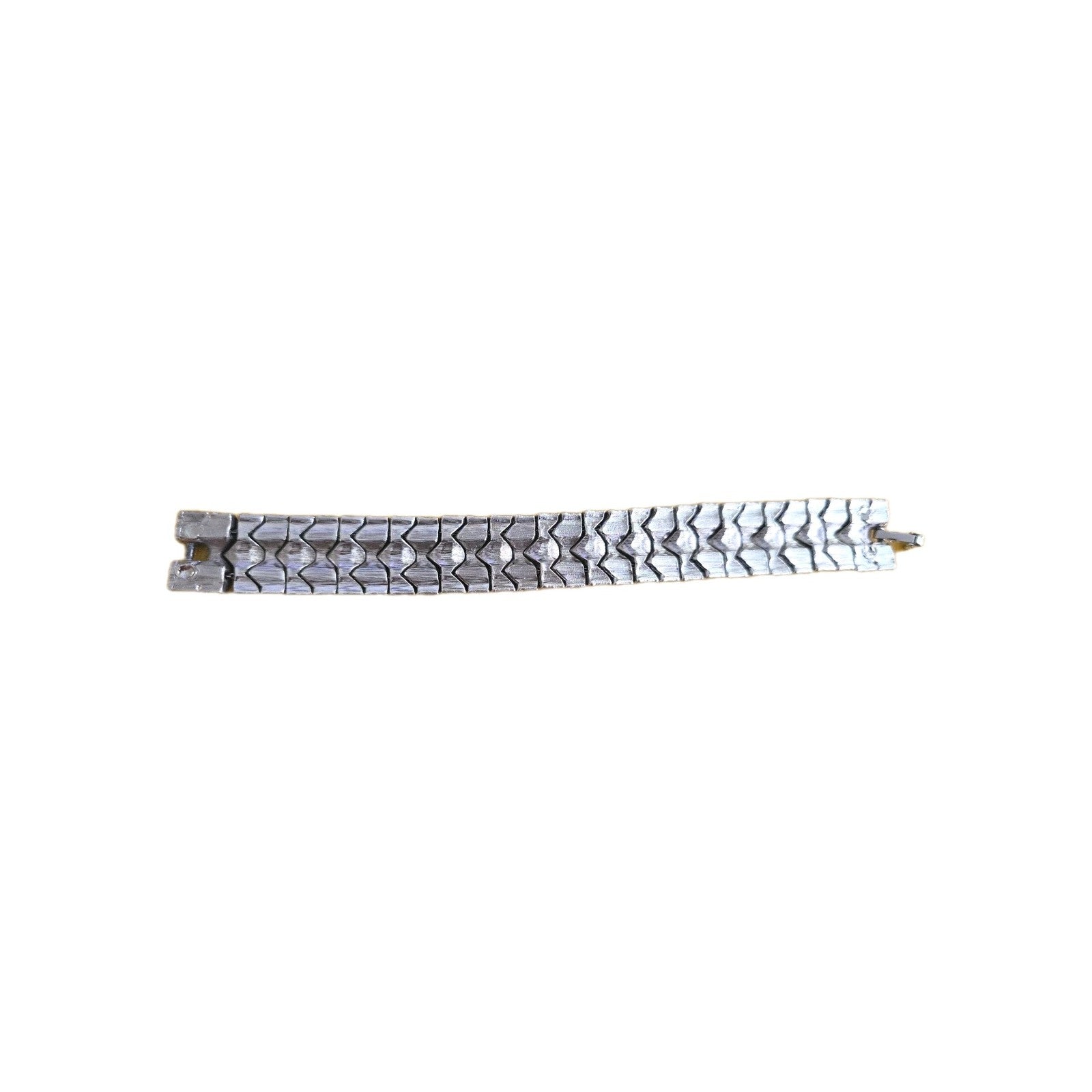 SILVER TRILLION CUT CRYSTAL Clear CRYSTALS TENNIS BRACELET  7/4”