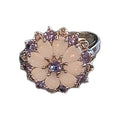 JS Joseph Schmid Designer 925 Sterling Silver Real Tanzanite Cluster Ring Sz 10