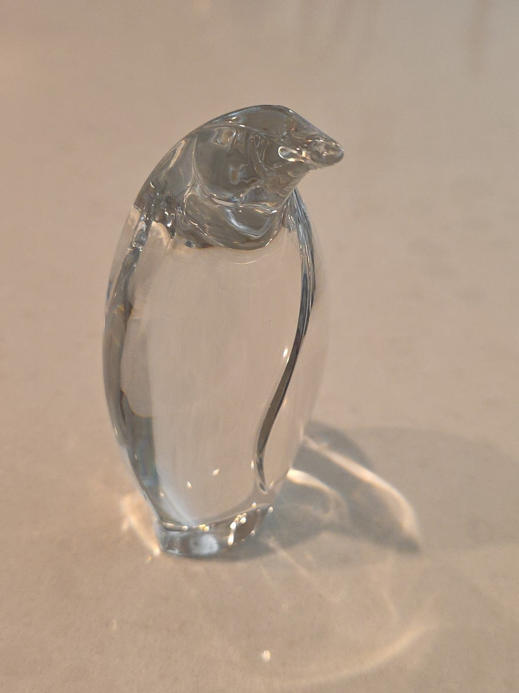 Dansk International Lead Crystal Glass Penguin Paperweight