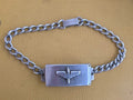 Vintage Sterling Silver 925 United States Air Force Logo Emblem ID Bracelet 8"