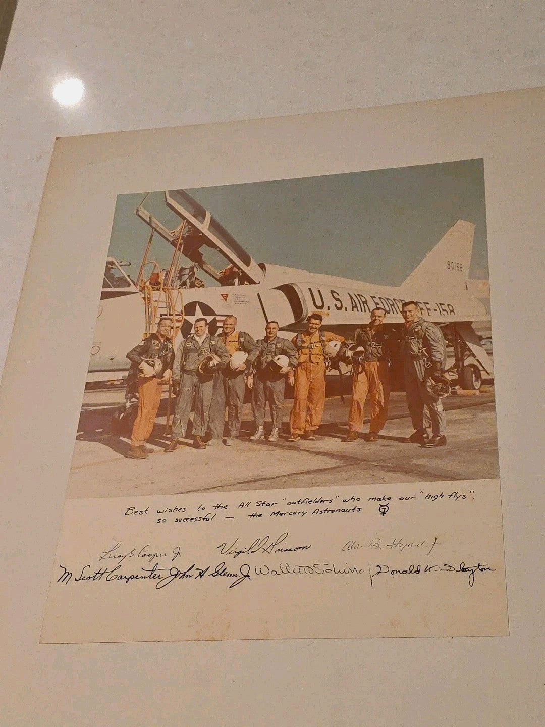 Rare Mercury 7 Astronauts Signed Photo