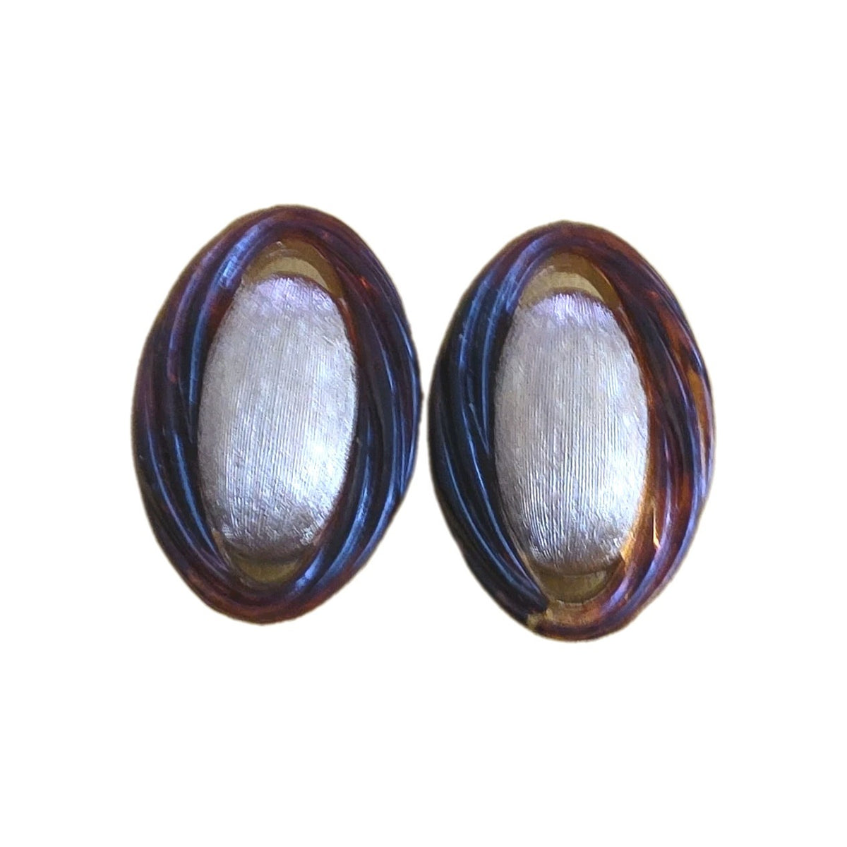 Christian Dior Vintage 1980s Logo Long Oval Hoop Statement Drop Clip, Earrings