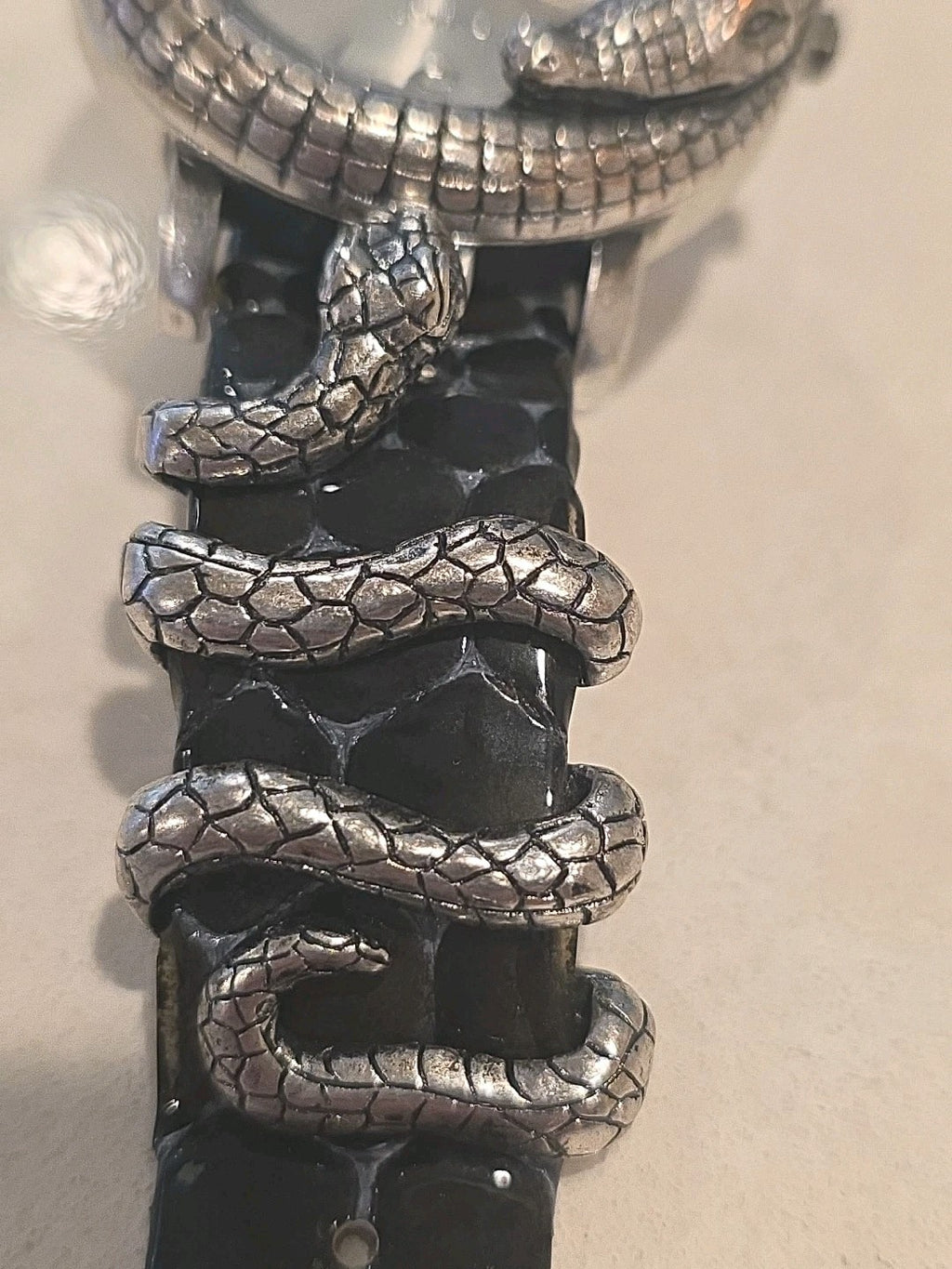 Chi by Falchi Designer Gator Snake Watch Running Fine New Battery