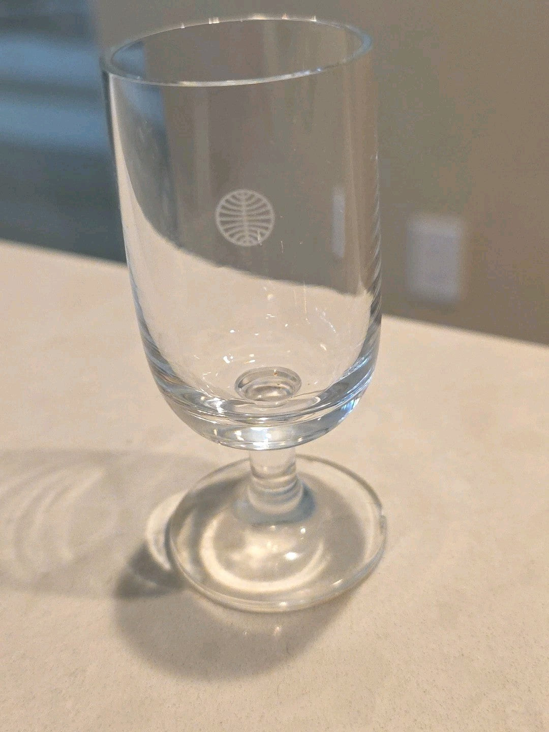 Pan Am Airlines Vintage 1980's First Class Service Flight 3 1/2" Cordial Glass