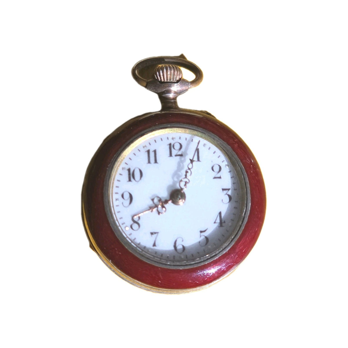 Enameled Silver & Gold ARGENT Dorf Ladies   POCKET WATCH