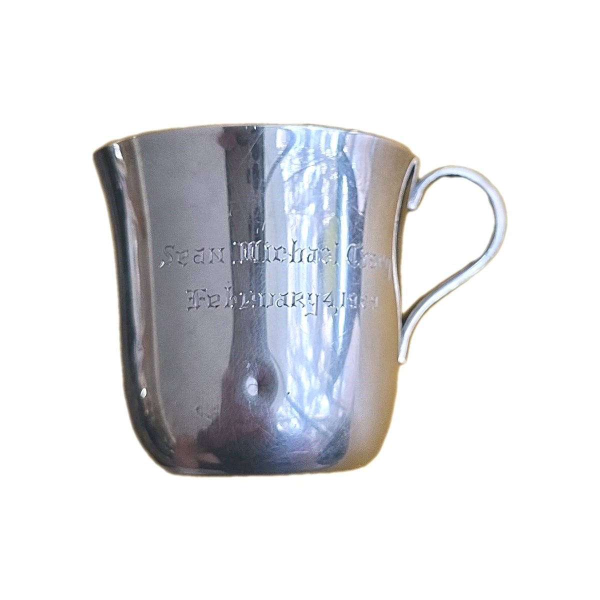Vintage Tiffany&Co Makers Sterling Silver Baby Cup”23498” Monogram