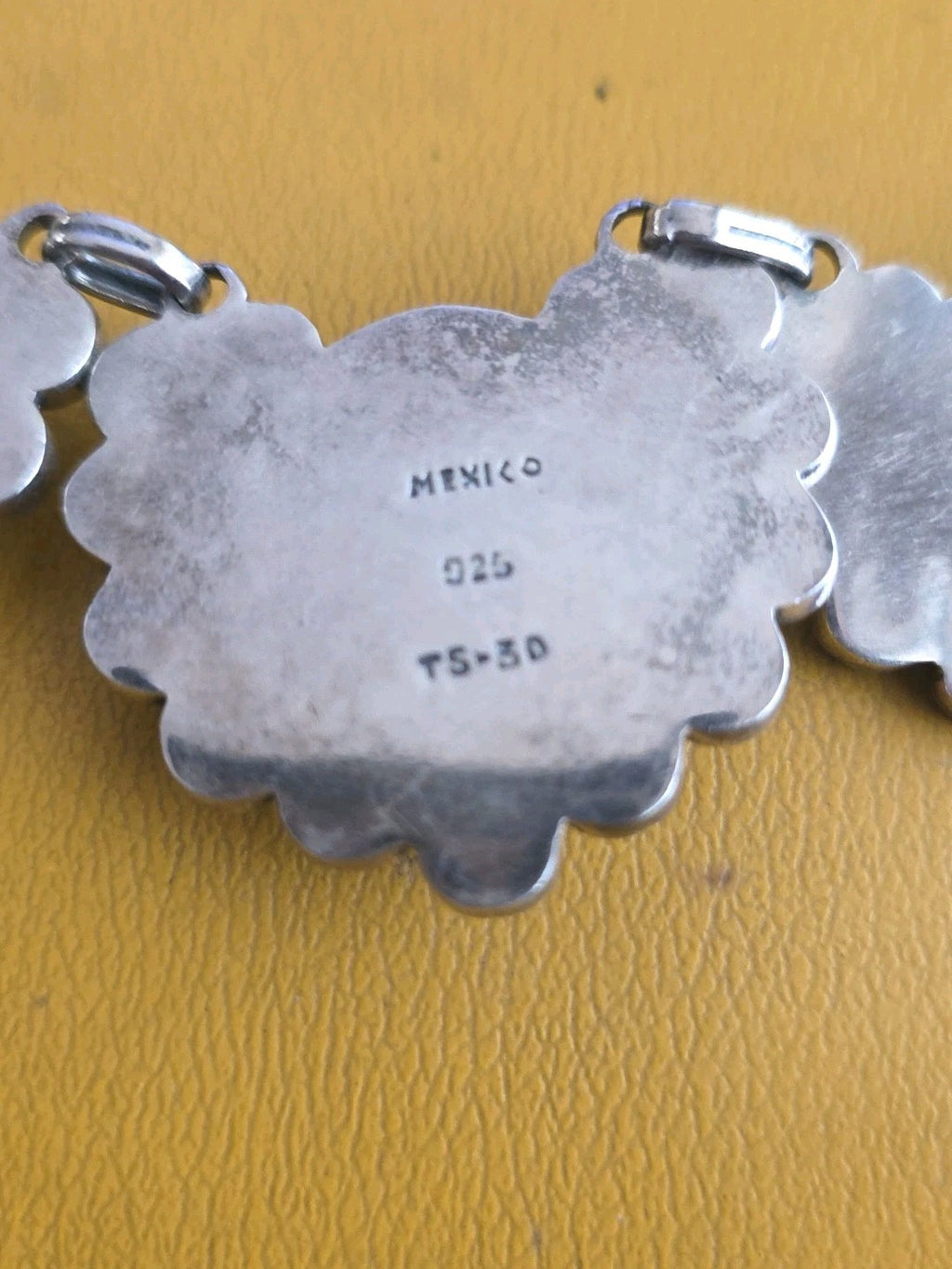 Vintage Taxco Mexican Sterling Silver Fan Necklace