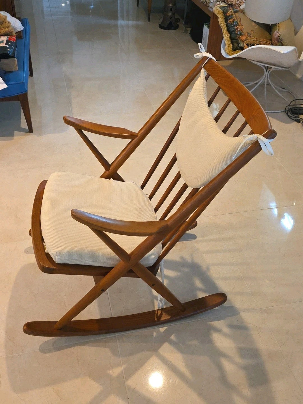 Bramin Møbler Frank Reenskaug Mid-Century Danish Rocking Chair Teak