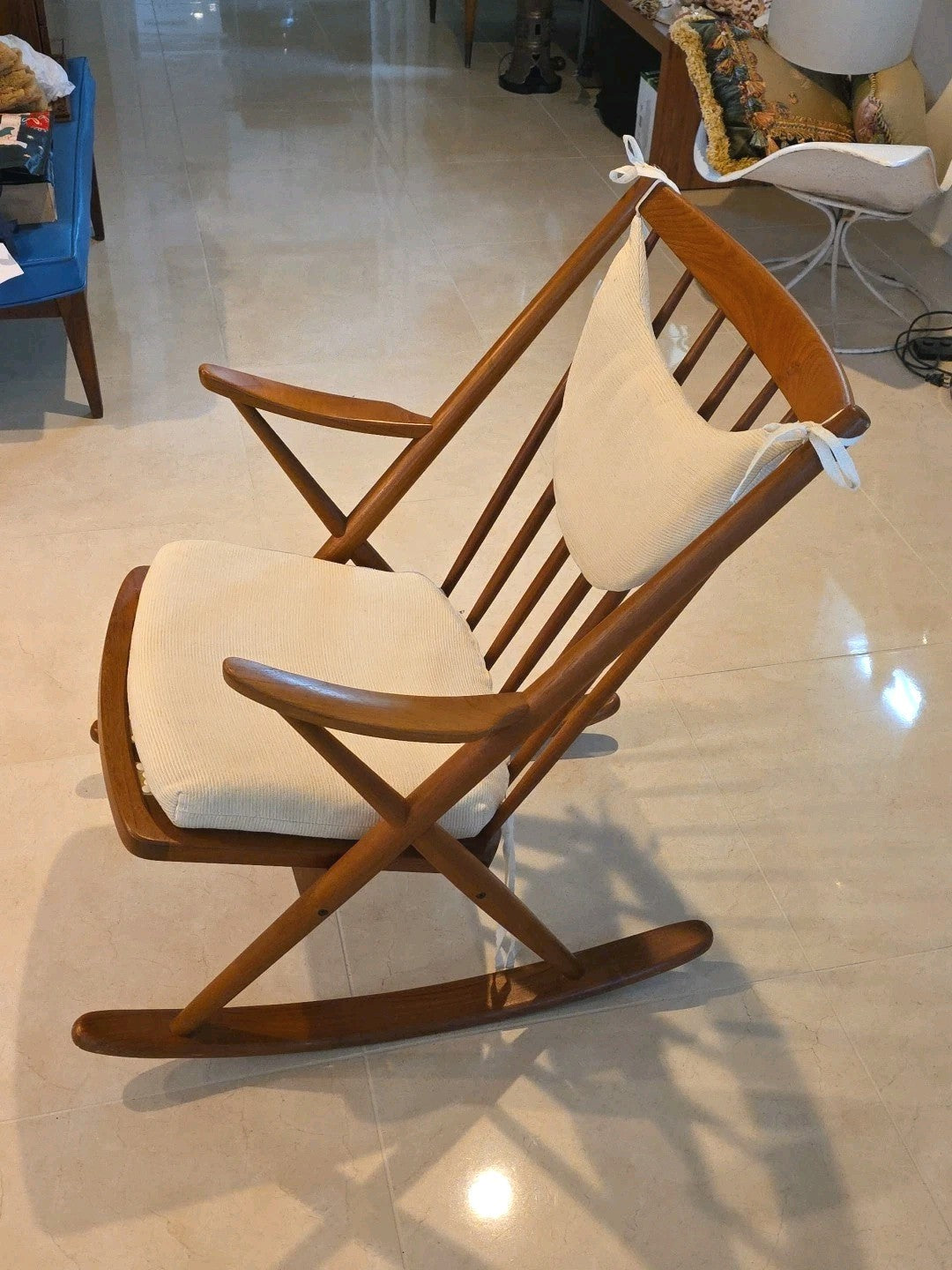 Bramin Møbler Frank Reenskaug Mid-Century Danish Rocking Chair Teak