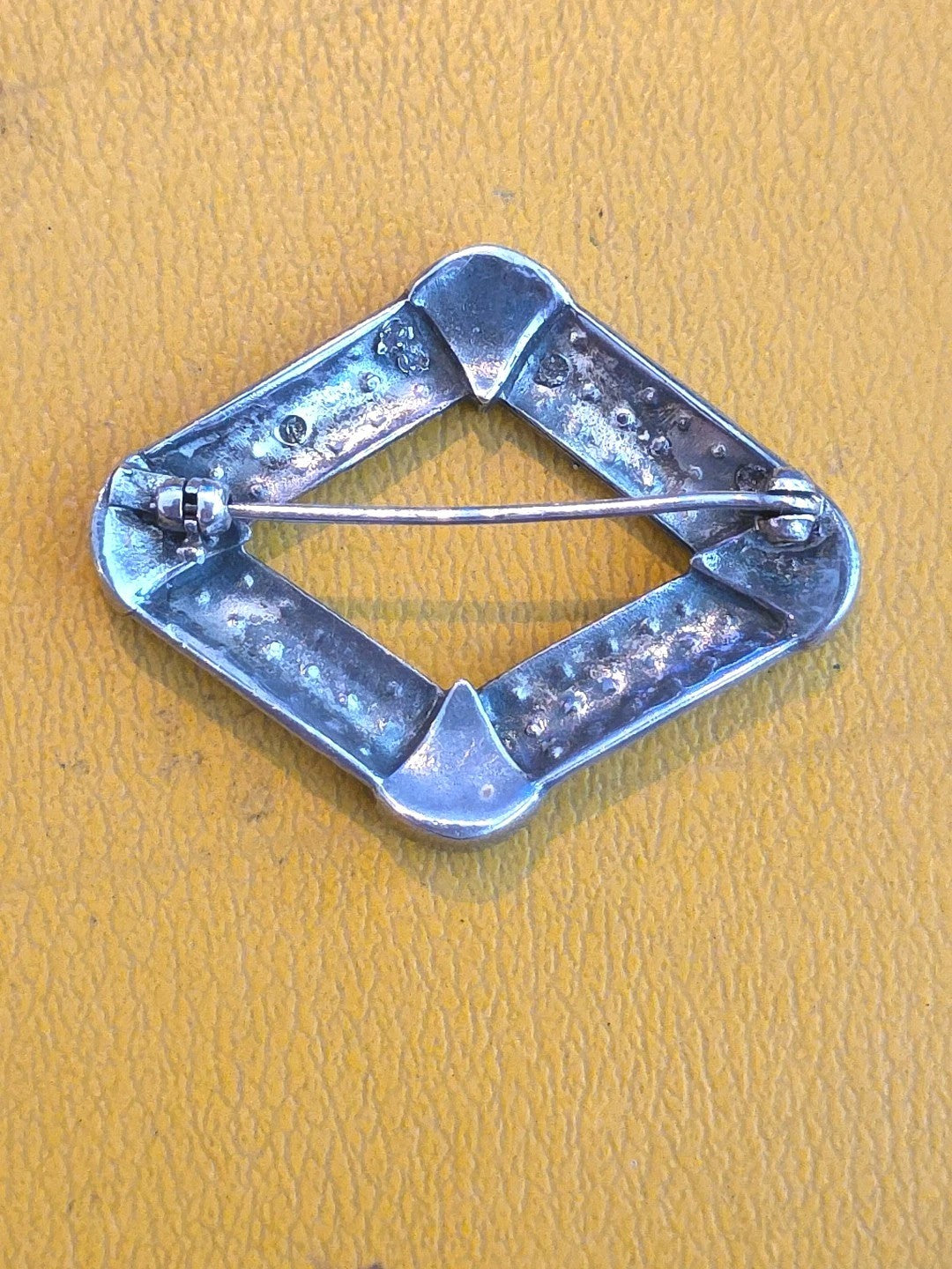 Vintage Sterling Silver Marcasite Onyx Brooch Pin Art Deco Style