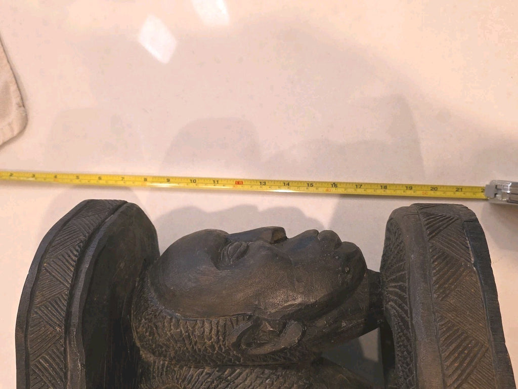 Antique Wood Carved Tree Congo Chief's Stool