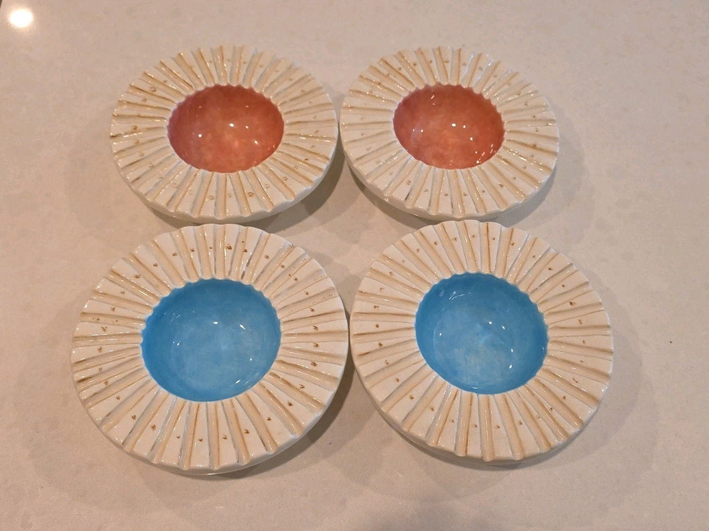 Vtg 4 Chalet Suzanne Restaurant Lake Wales Florida Art Pottery Soup Bowl 1992
