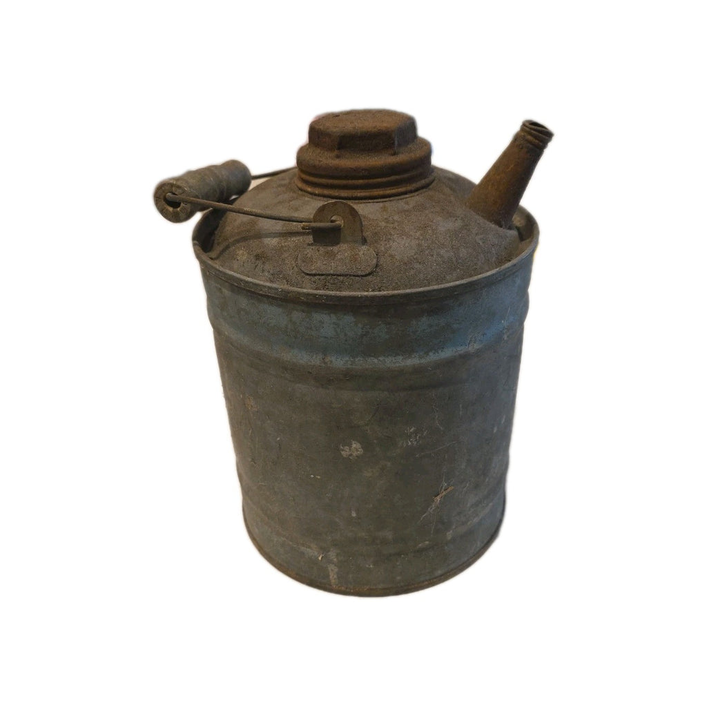 Vtg Canco Mini Small Gas Gasoline Oil Farm Station Farmhouse Metal Wood Tin Can