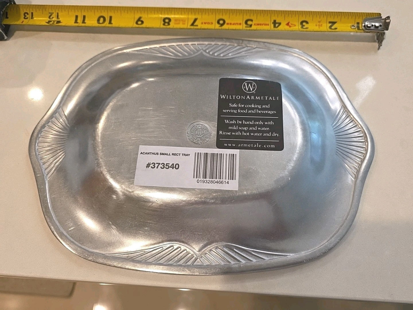 Wilton Armetale Serving Plate Dish Acanthus Small Rectangular Tray 11" X 8"