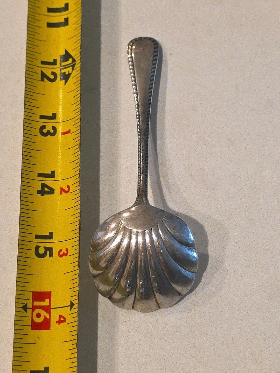 Buccellati  Italian Feather Sterling Silver Sugar Spoon  No Mono