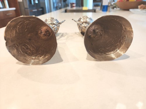 Pair Antique Wedding Cup Marriage Wager Figural 800 Silver Neresheimer & Sohne