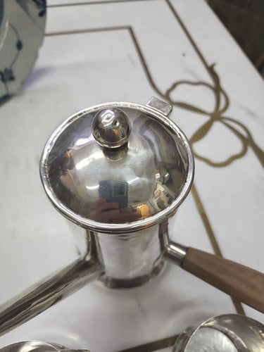 William Spratling Sterling Silver Tea Coffee Espresso Hot Coco Pot Set modernist