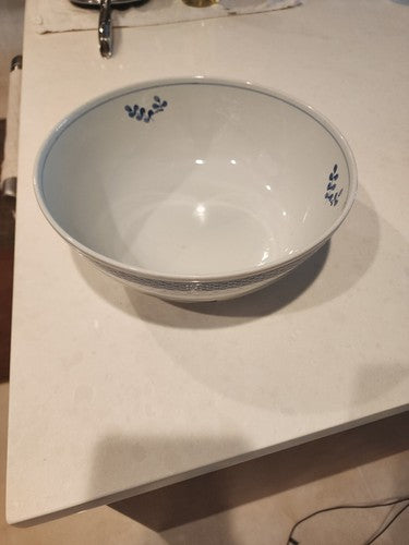 ROYAL COPENHAGEN Tranquebar Salad Bowl Blue 10" Serving Rose Vintage 11/958