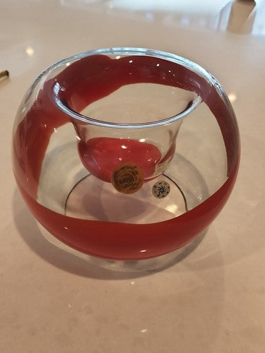 Signed La Murrina Murano Art Glass Sculpture 9" Gianmaria Potenza Bowl