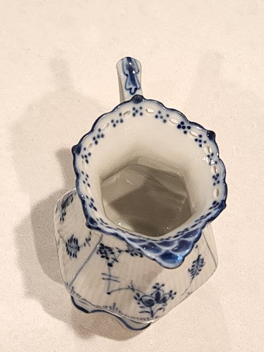 Royal Copenhagen Blue Fluted Full Lace Creamer #1032