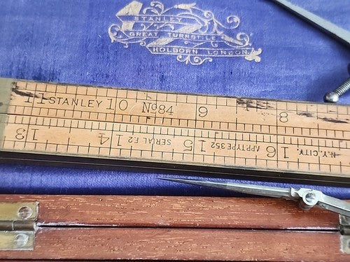 OLD STANLEY TECHNICAL DRAWING SET ENGLAND 1880