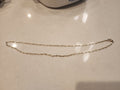 14K Gold Plated Over 925 Sterling Silver Paper Clip Stacking Necklace 24"