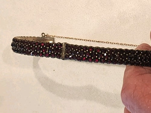Antique 3 Row Garnet Set Braclet
