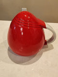 Chinese Red Hall Handle Salt Shaker