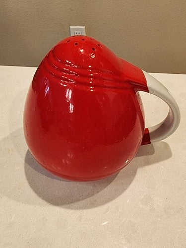 Chinese Red Hall Handle Salt Shaker