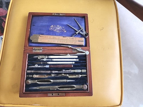 OLD STANLEY TECHNICAL DRAWING SET ENGLAND 1880