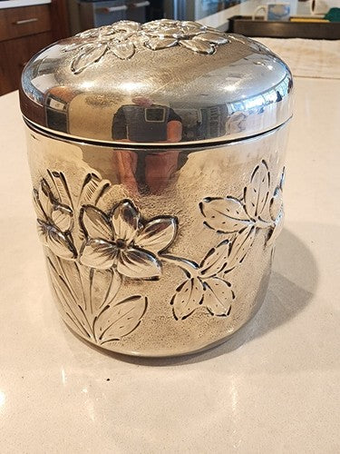 5" Italian 800 Silver Canister/Tea Caddy 250g 5"