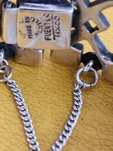 Taxco 925 Silver Bracelet Fuentes Modernist Style