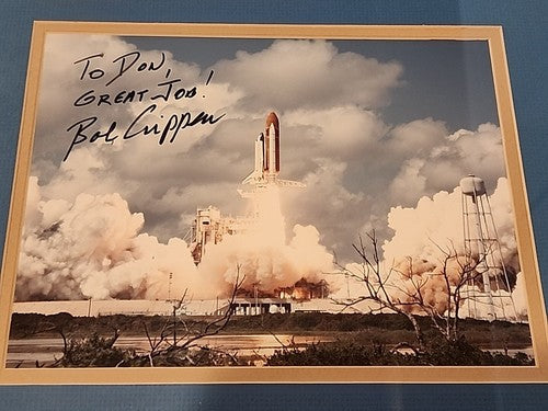 BOB CRIPPEN ASTRONAUT SIGNED AUTO STS FIRST SHUTTLE LAUNCH SPACE SHOTS 54 CARD