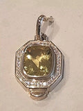 Vintage Designer S&G Yellow Topaz Sterling Silver Pendant