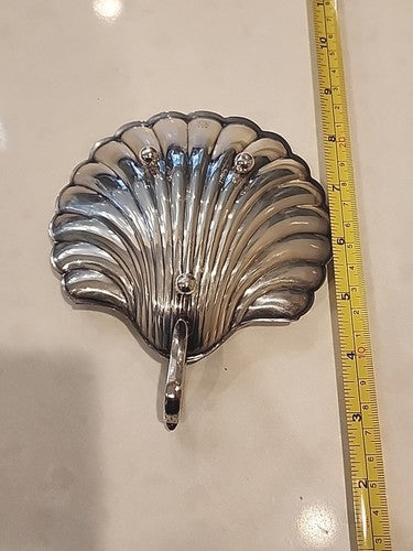 Fisher Silversmiths Sterling Silver Handled Shell Bowl with Feet #144