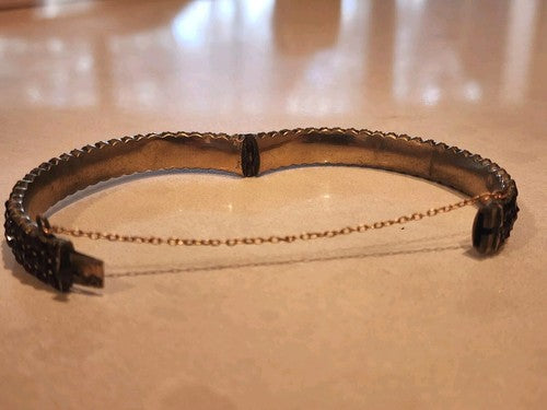 Antique 3 Row Garnet Set Braclet