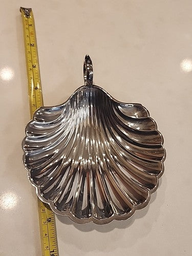 Fisher Silversmiths Sterling Silver Handled Shell Bowl with Feet #144