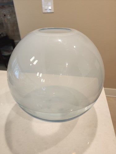 BARBINI Signed 13" Globe Orb Vase Murano MCM Art Glass Anthropomorphic Shape