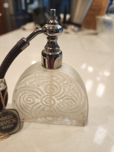 MARCEL FRANCK PERFUME BOTTLE ATOMAIZER PARIS FRANCE original Tag