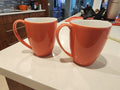 Lenox Coffee Mugs Kate Spade Summer Circle Coral & White Cups Lot Of 2