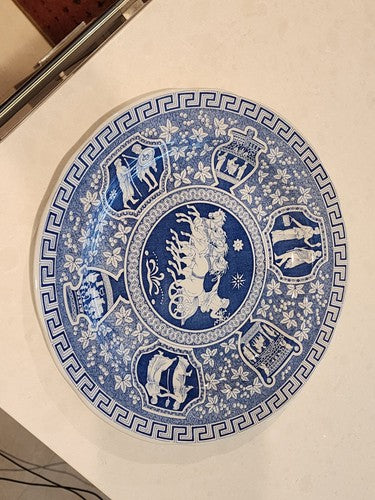 Transferware SPODE Blue Room Collection Traditions Series Greek 10” Blue Plate