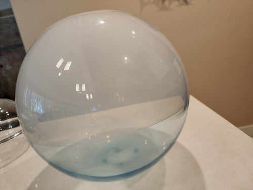 BARBINI Signed 13" Globe Orb Vase Murano MCM Art Glass Anthropomorphic Shape