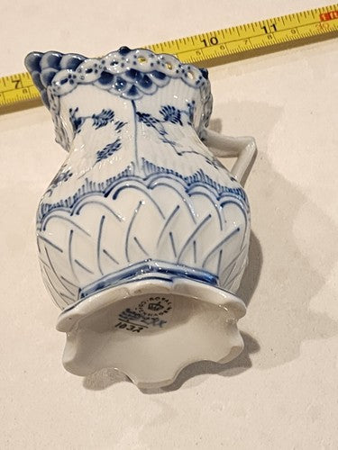 Royal Copenhagen Blue Fluted Full Lace Creamer #1032