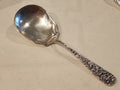 8" STERLING CHASED BERRY SPOON STIEFF "ROSE"