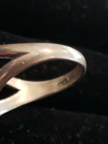 Vintage Sam Arviso Navajo Sterling Silver Turquoise & Coral Ring Sz: 6.75