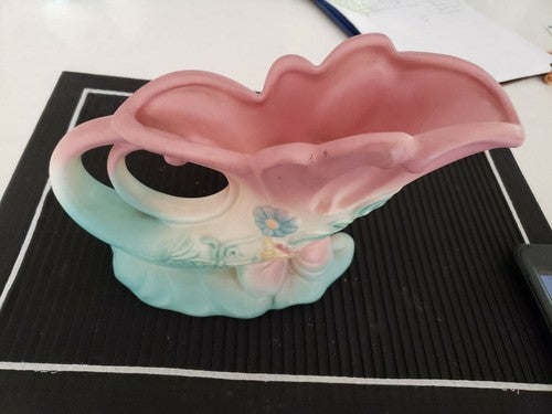Hull Art Pottery b-5 7.5" Cornicopia Bow Knot Pastel Vase