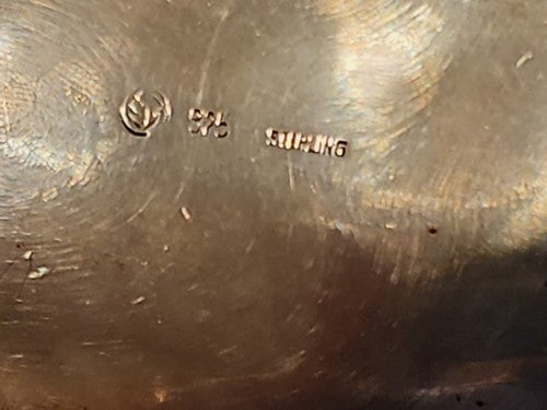ANTIQUE STERLING SILVER HAND CHASED CHERUB DESIGNS JEWERY / ETROG BOX