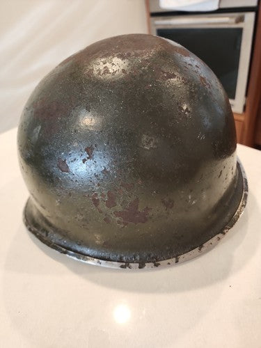 WWII US Army M1 Front Seam Swivel Bail Pot Helmet