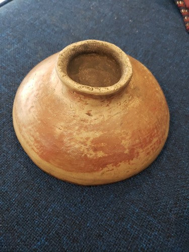 Rare Pre-Columbian NARINO VENUS WARRIOR BOWL Figural Pottery Bowl Artifact 3"x7"